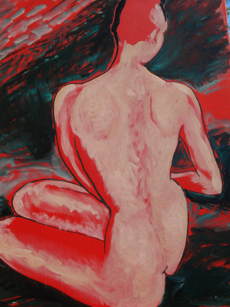 Donna Cinese olio su tela 40X70 - 1996